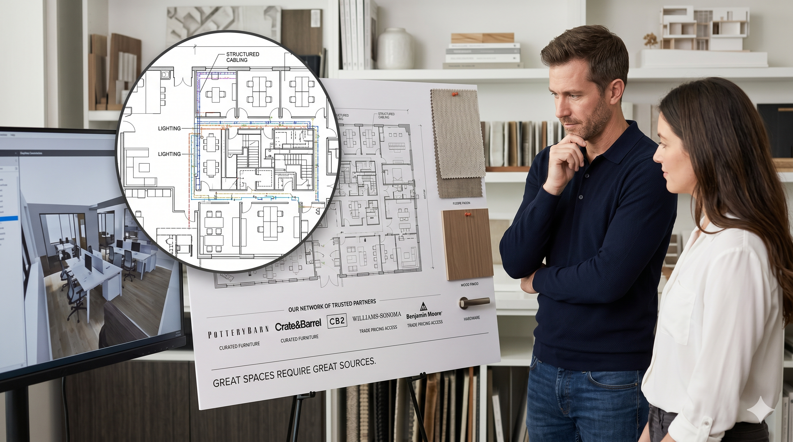 Trusted partner network supporting an office buildout